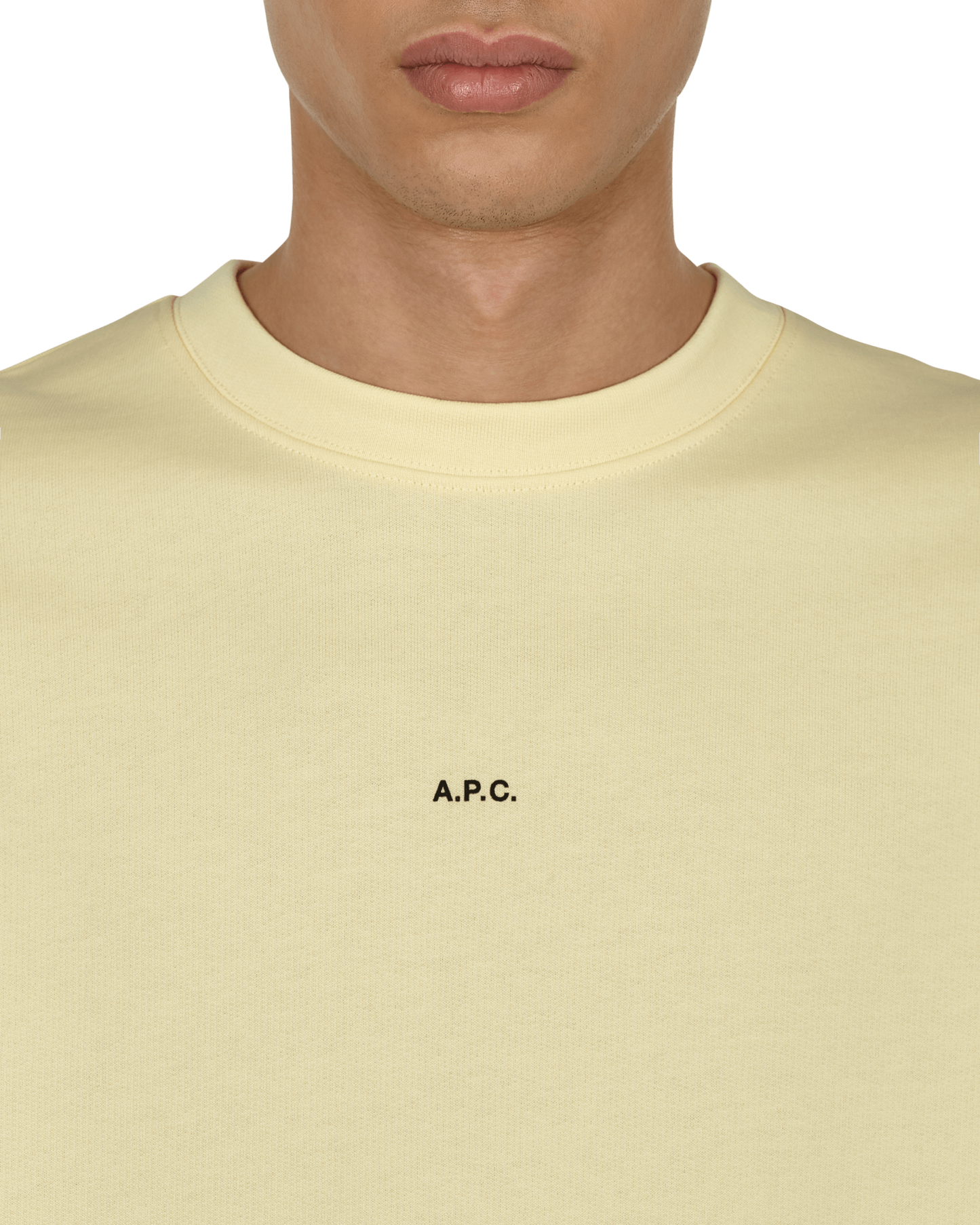 A.P.C. Sweat Steve Light Yellow Sweatshirts Crewneck COEIP-H27621 DAB