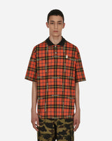 A Bathing Ape Bape Logo Check Relaxed Fit Polo Red T-Shirts Shortsleeve 1I30112002 RED