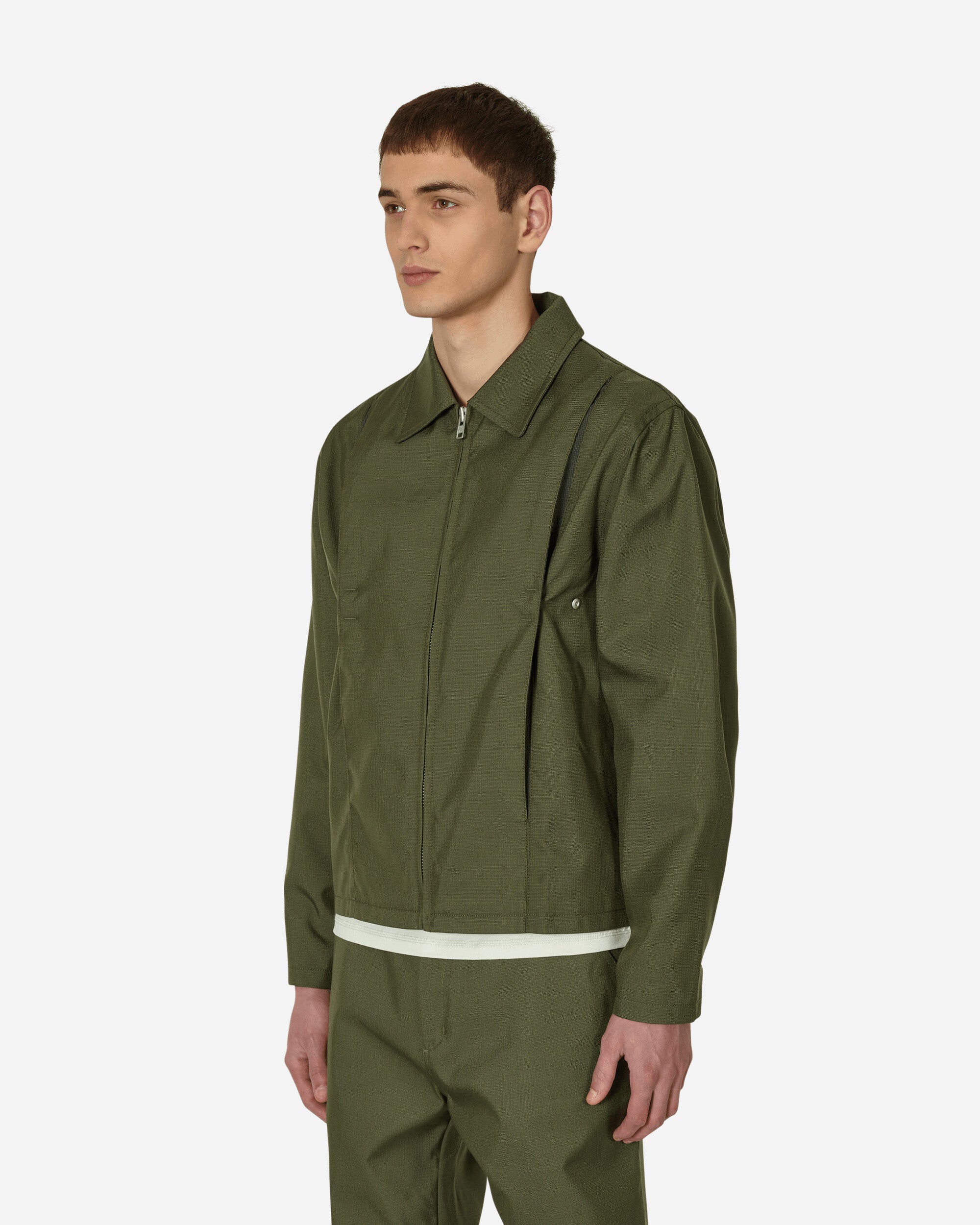 AFFXWRKS Pleat Bomber Green Ripstop Coats and Jackets Jackets SS23OW04 GREEN