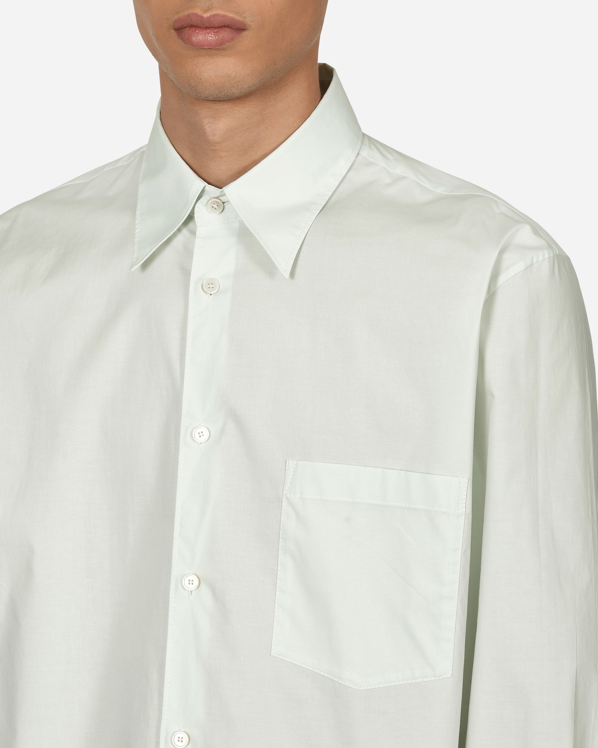 Acne Studios Sale Ls Cotton Poplin Shirt Pale Green Shirts Longsleeve BB0454- ABH