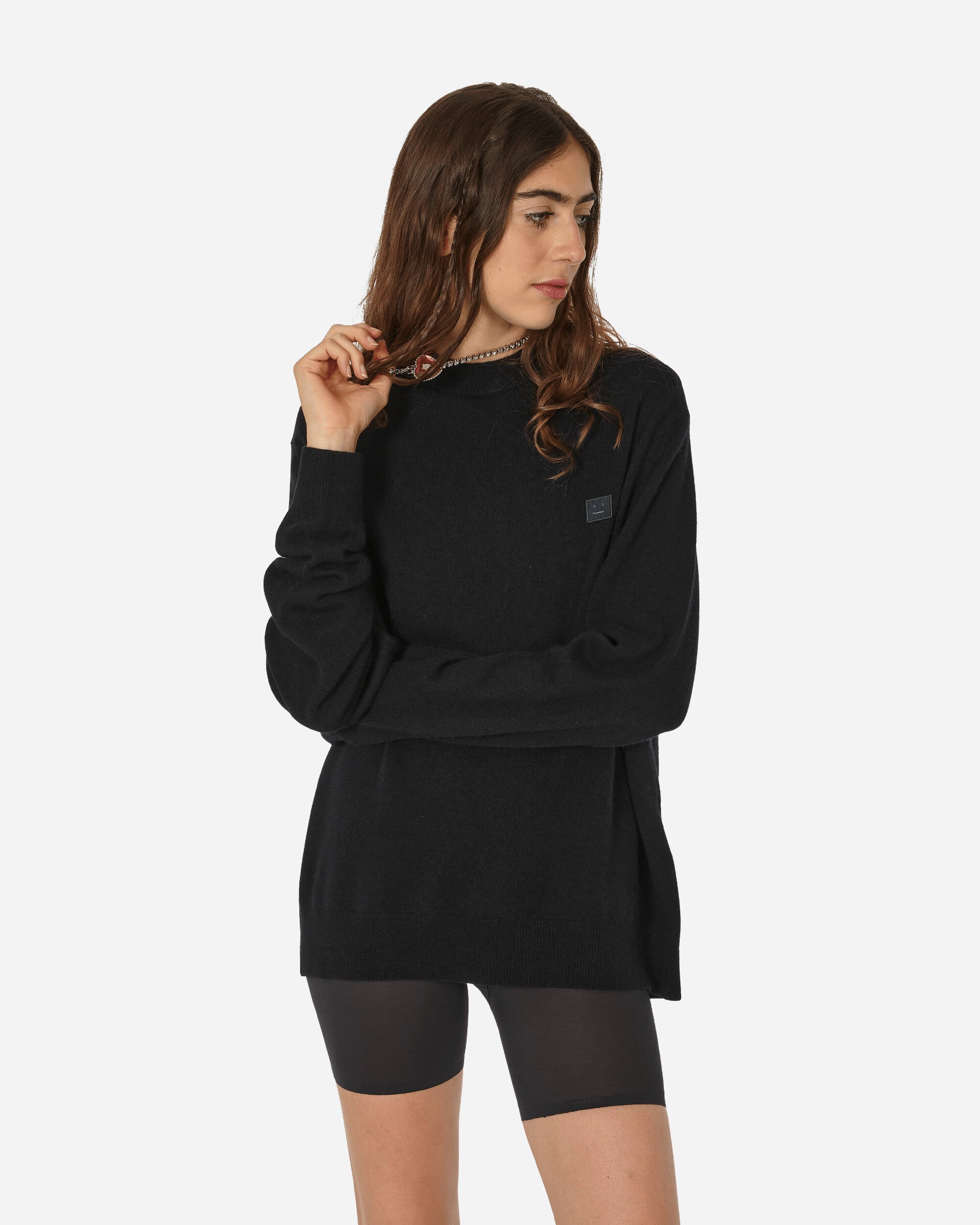 Face Logo Crewneck Sweater Black
