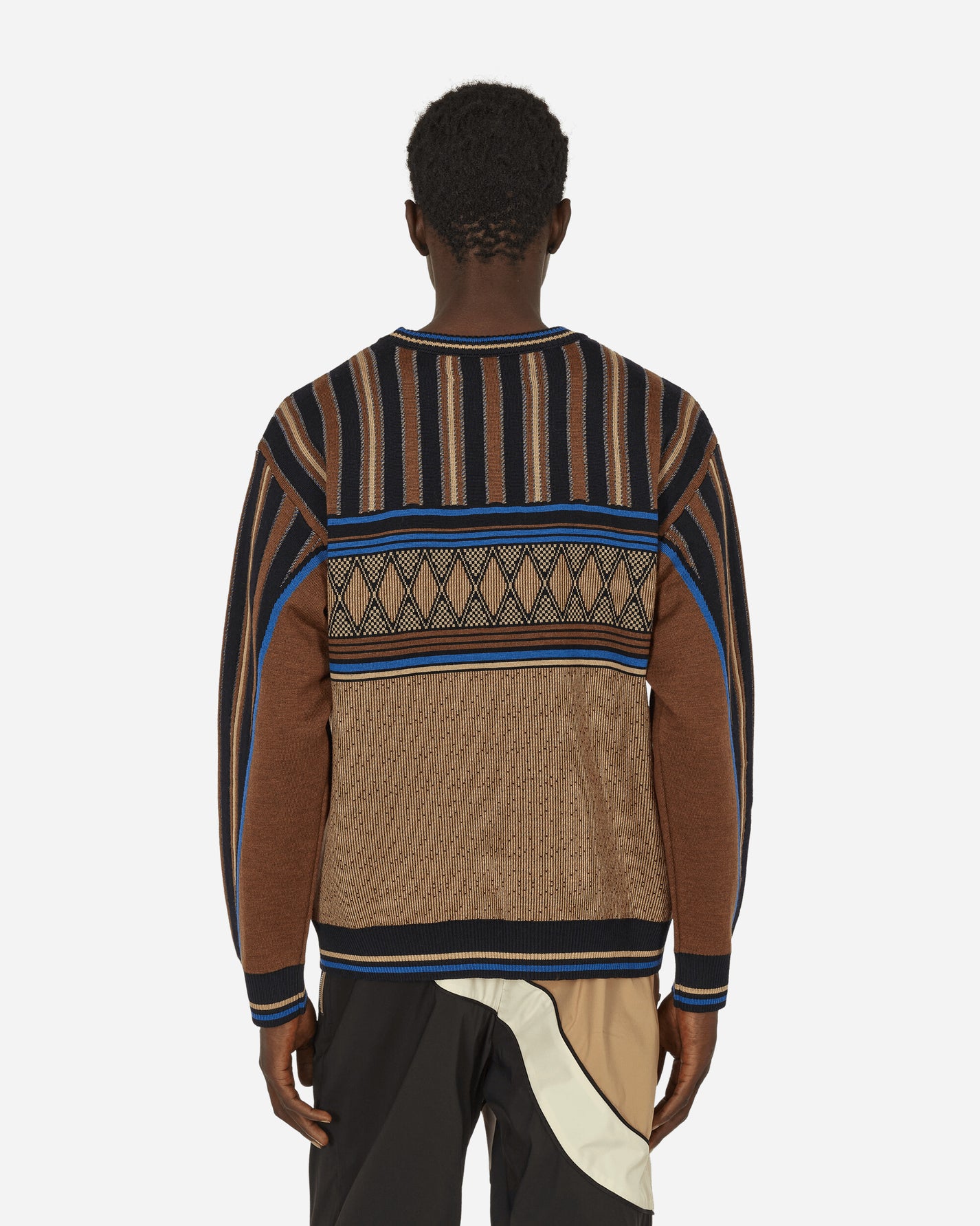 Ahluwalia Kuti Knitted Crew Brown Sweatshirts Crewneck AHLU-KN011AW23-YA01 BR