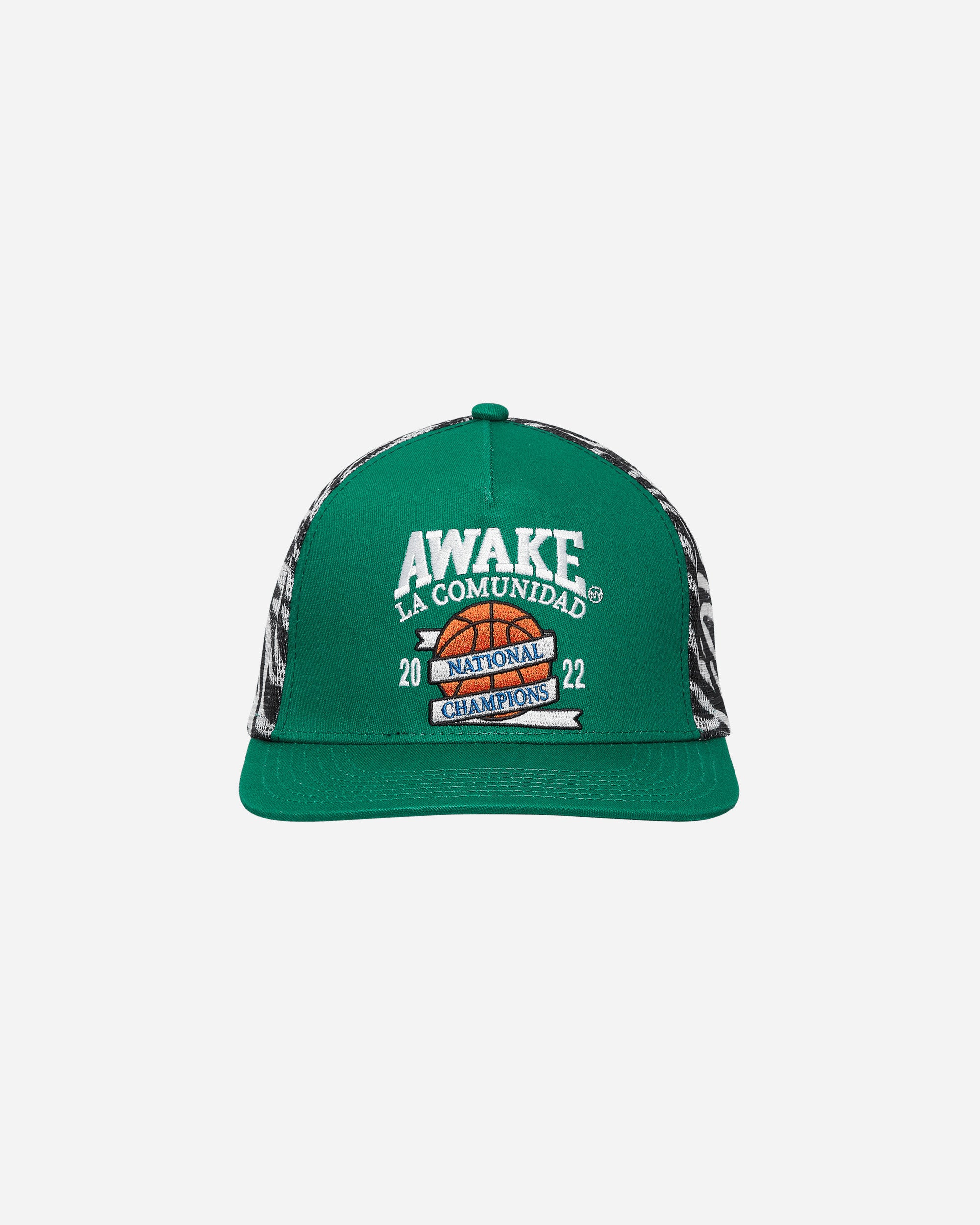 Awake NY National Champions Trucker Hat Green Hats Caps AWK-SP22-HA005 GREEN