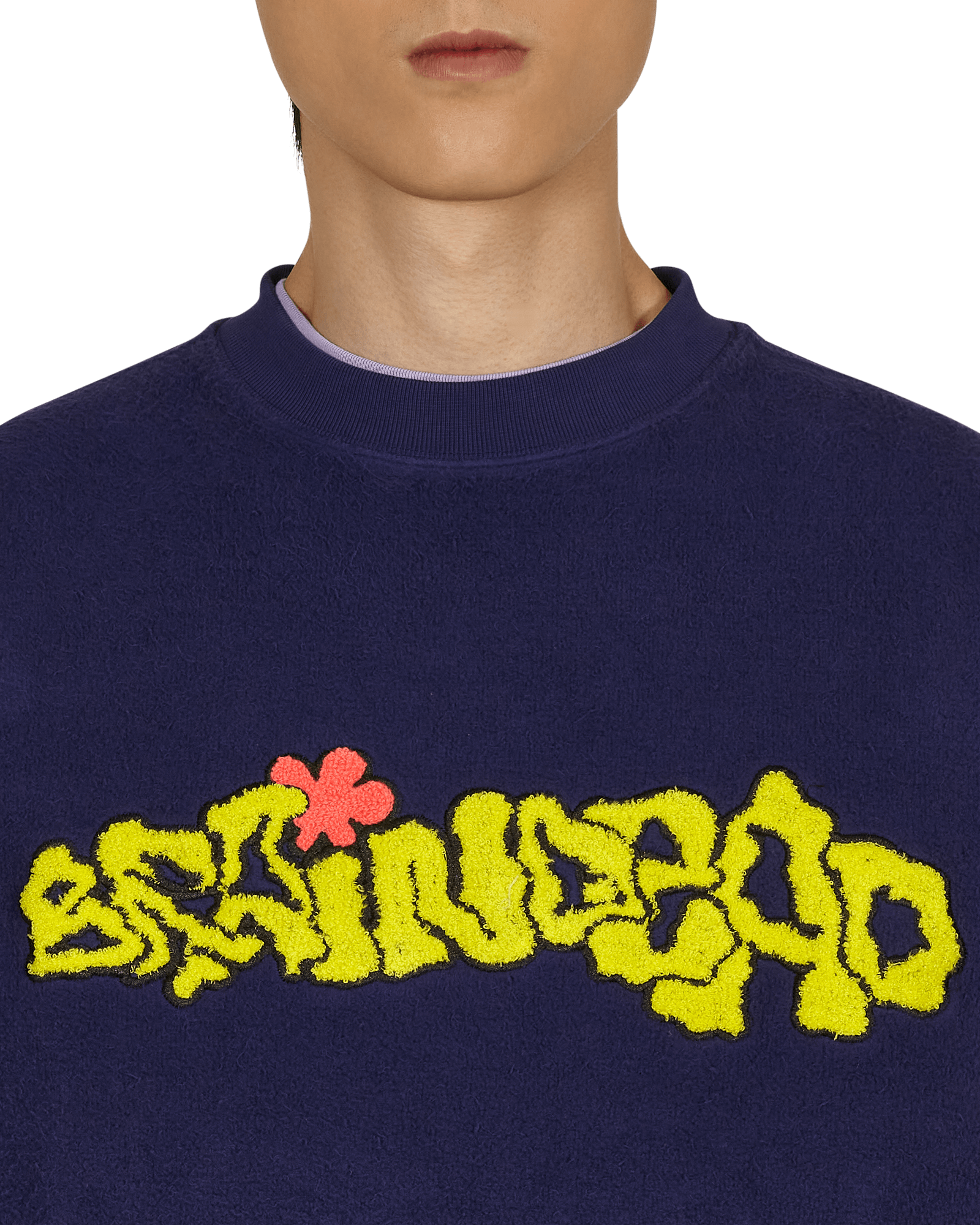Brain Dead Slime Reverse Navy Sweatshirts Crewneck BDF21T10002196 NY01