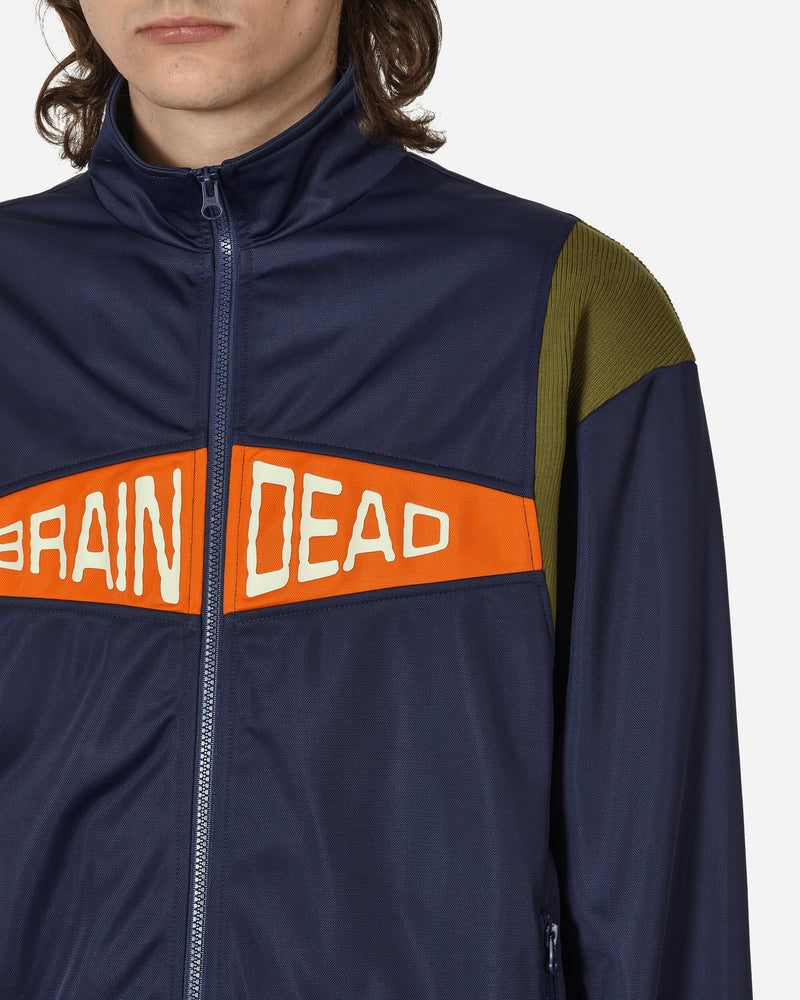 Brain Dead Alonzo Paneled Rib Track Jacket Navy Coats and Jackets Jackets BDS23O16003062 NY01