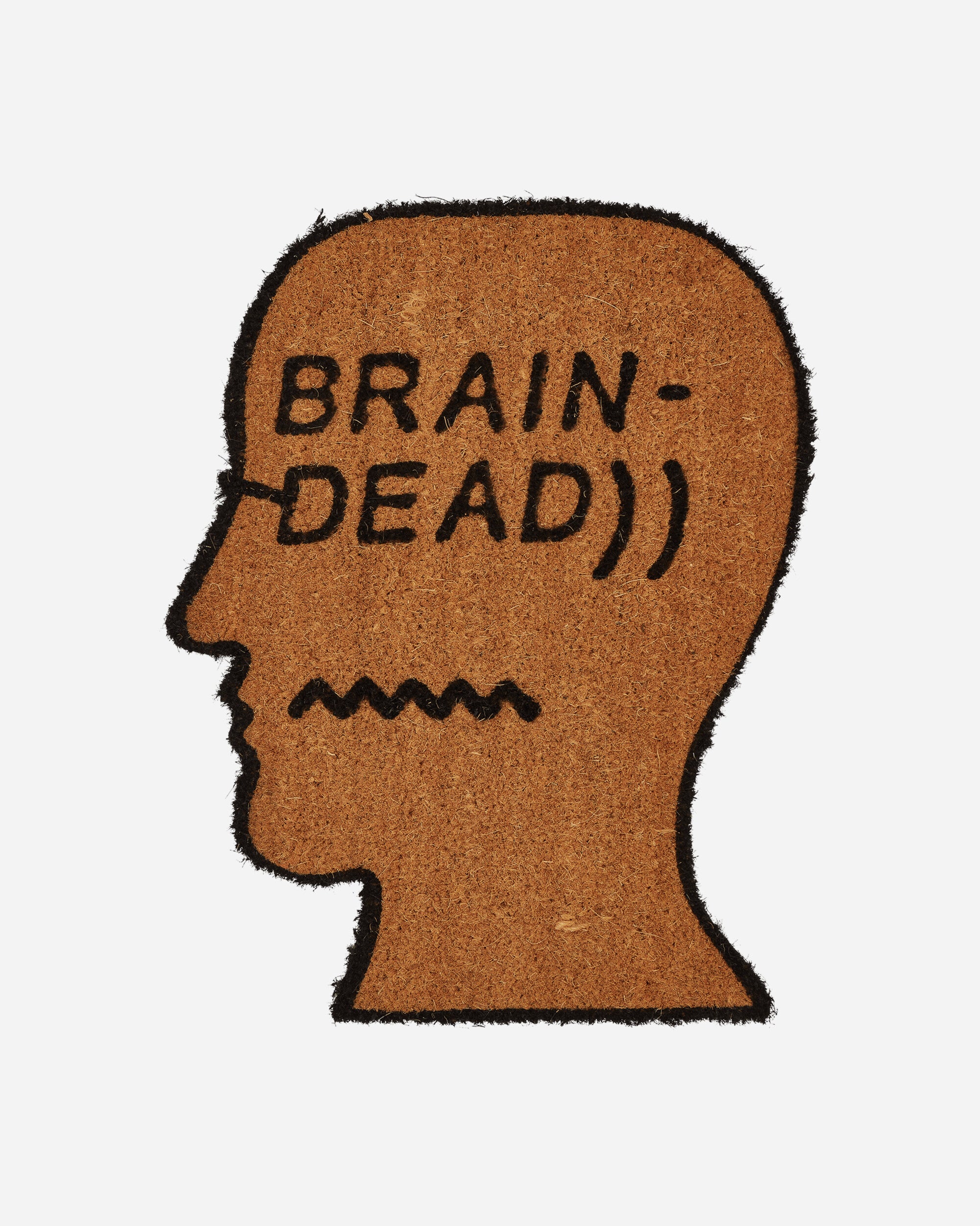 Brain Dead Brain Dead Logo Head Coconut Door Mat Natural Homeware Design Items BDF22A76003355BR12 BR12