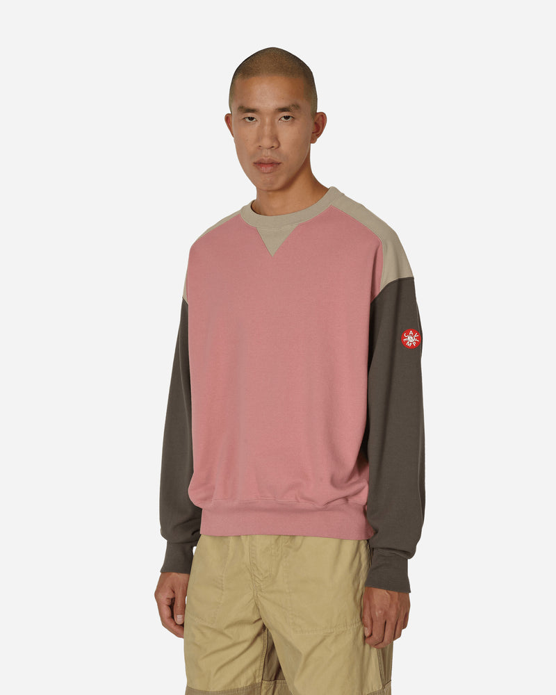 Panel Shoulder Crewneck Sweatshirt Pink / Green