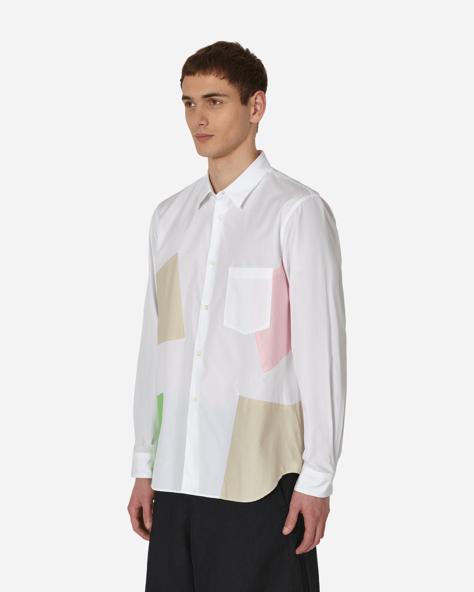 Comme Des Garçons Homme Plus Men'S Shirt White/Multicolor Shirts Longsleeve Shirt PK-B001-051 1