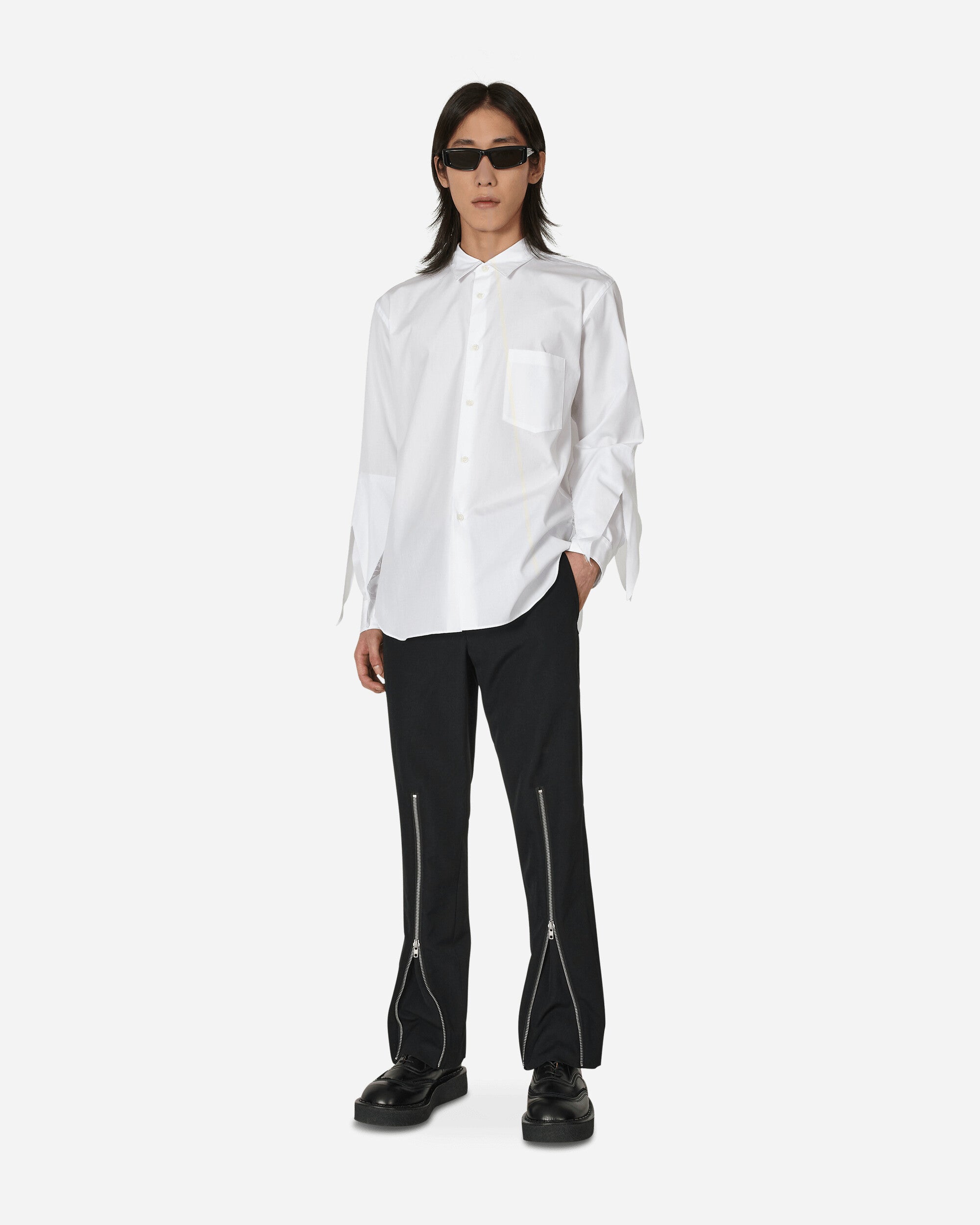Cut-Out Longsleeve Shirt White