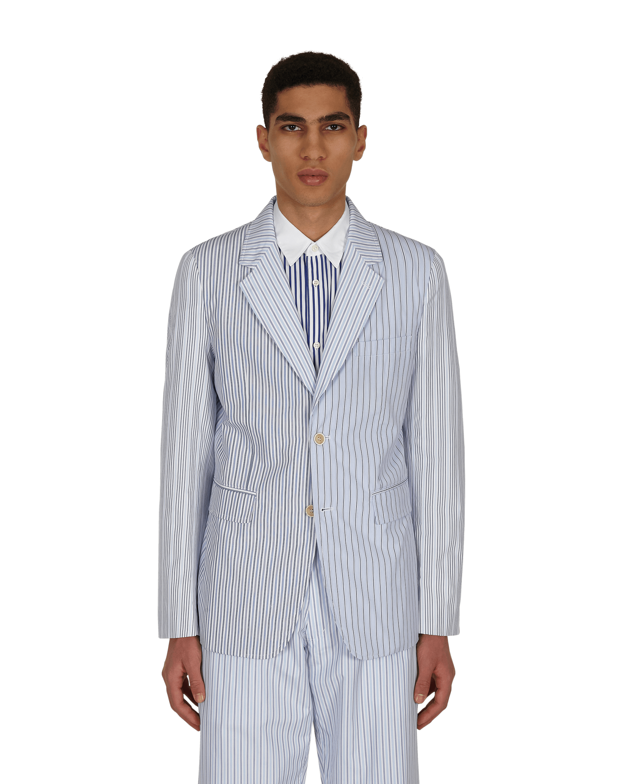 Comme Des Garçons Shirt Woven Stripe Coats and Jackets Jackets FG-J009-SS21 1