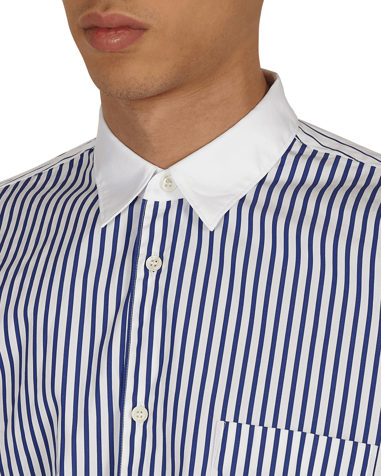 Comme Des Garçons Shirt Woven White/Stblue Shirts Longsleeve FG-B057-SS21 1