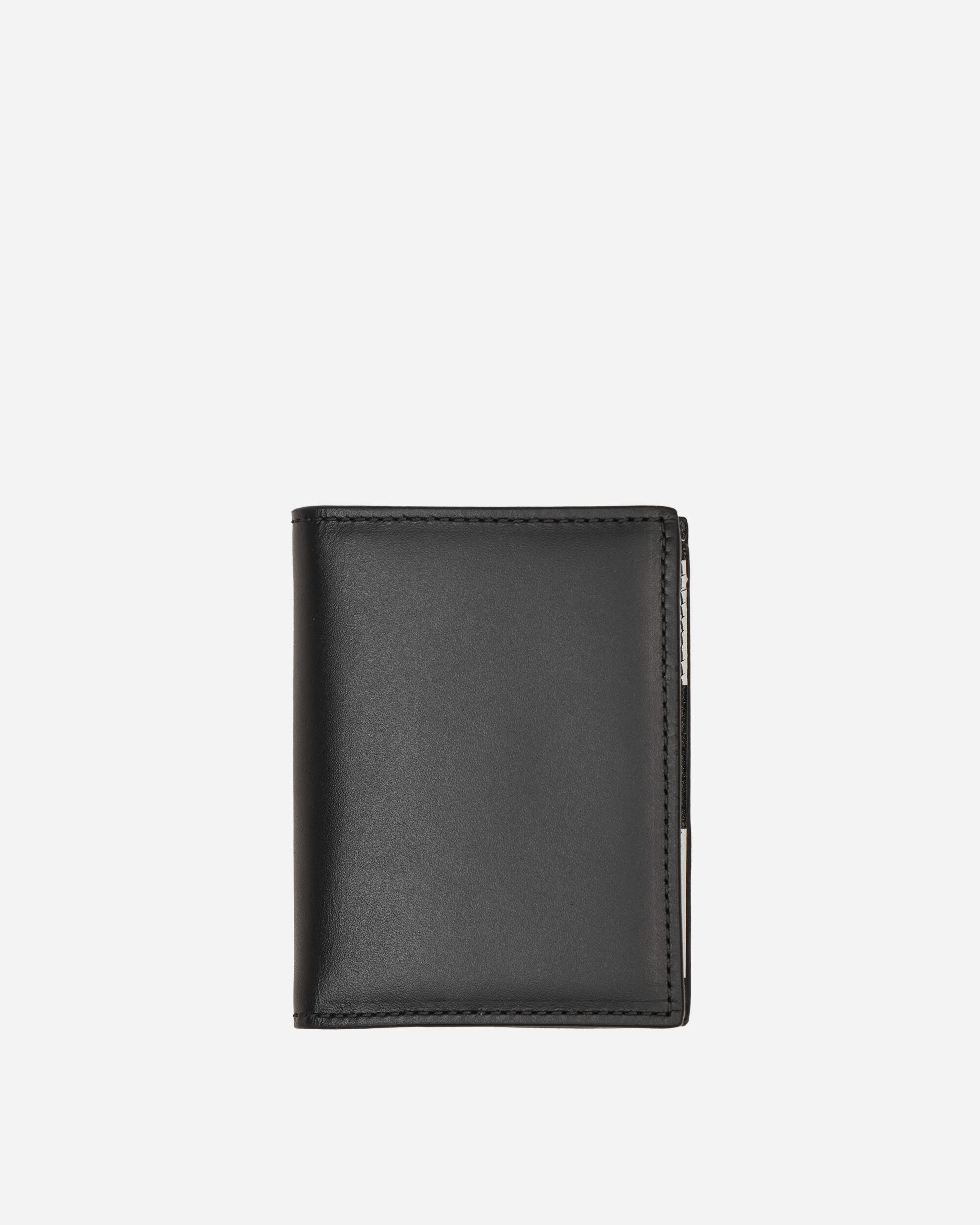Classic Print Leather Wallet Black