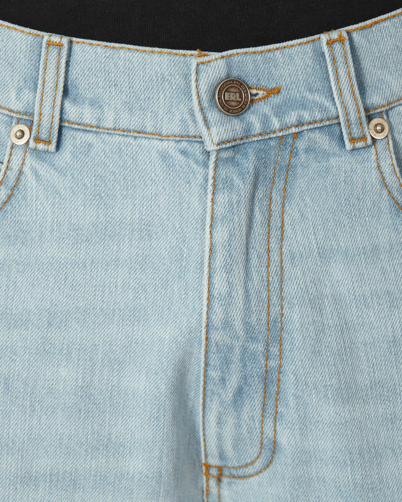 ERL Distressed Denim Pants Woven Light Blue Pants Denim ERL06P013  1