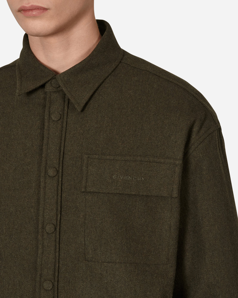 Givenchy Shirt Military Green Shirts Longsleeve BM60V214L3 309