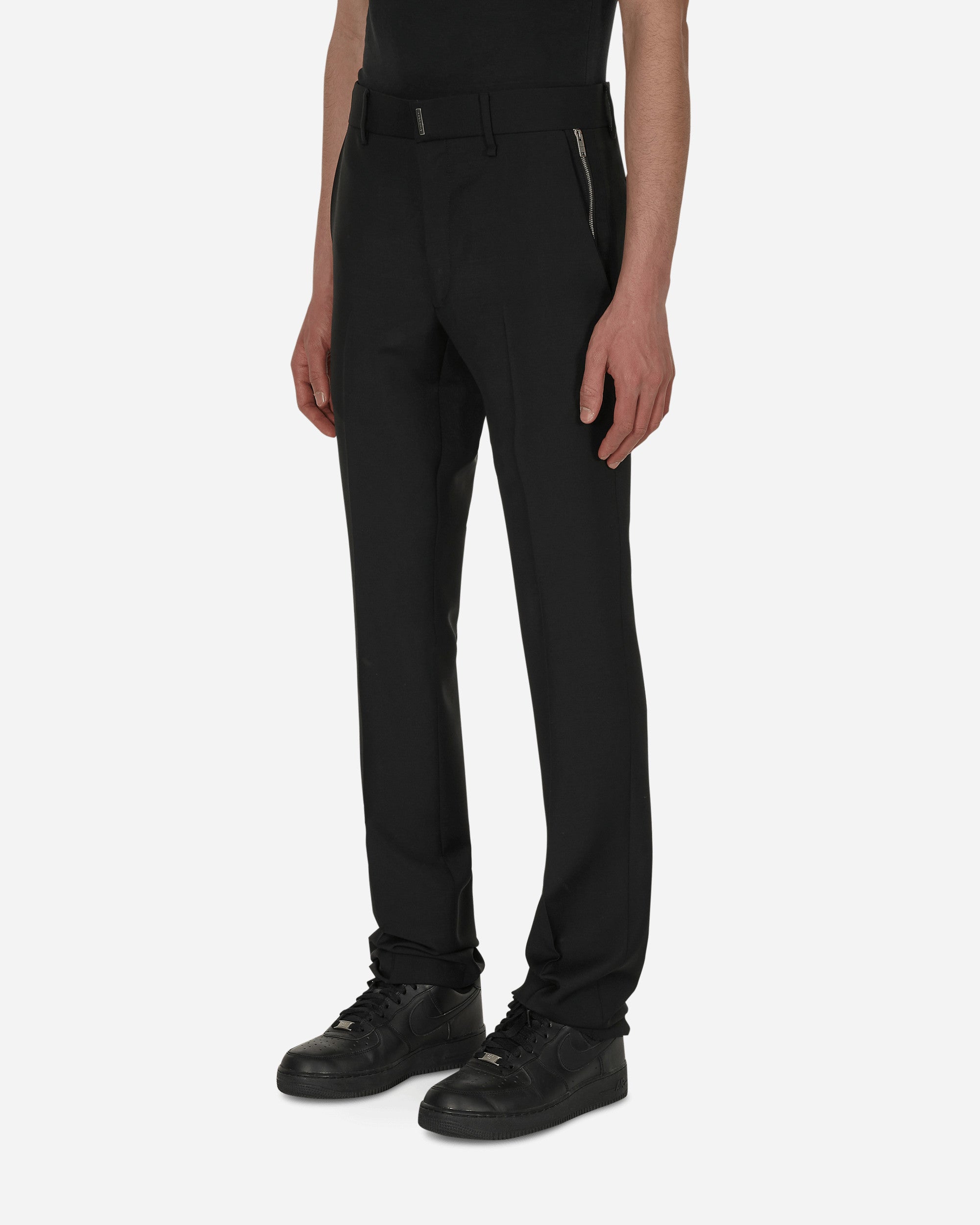 Givenchy Classic Fit Trousers W/ Zip Details Black/Silvery Pants Trousers BM50ZC100H 008