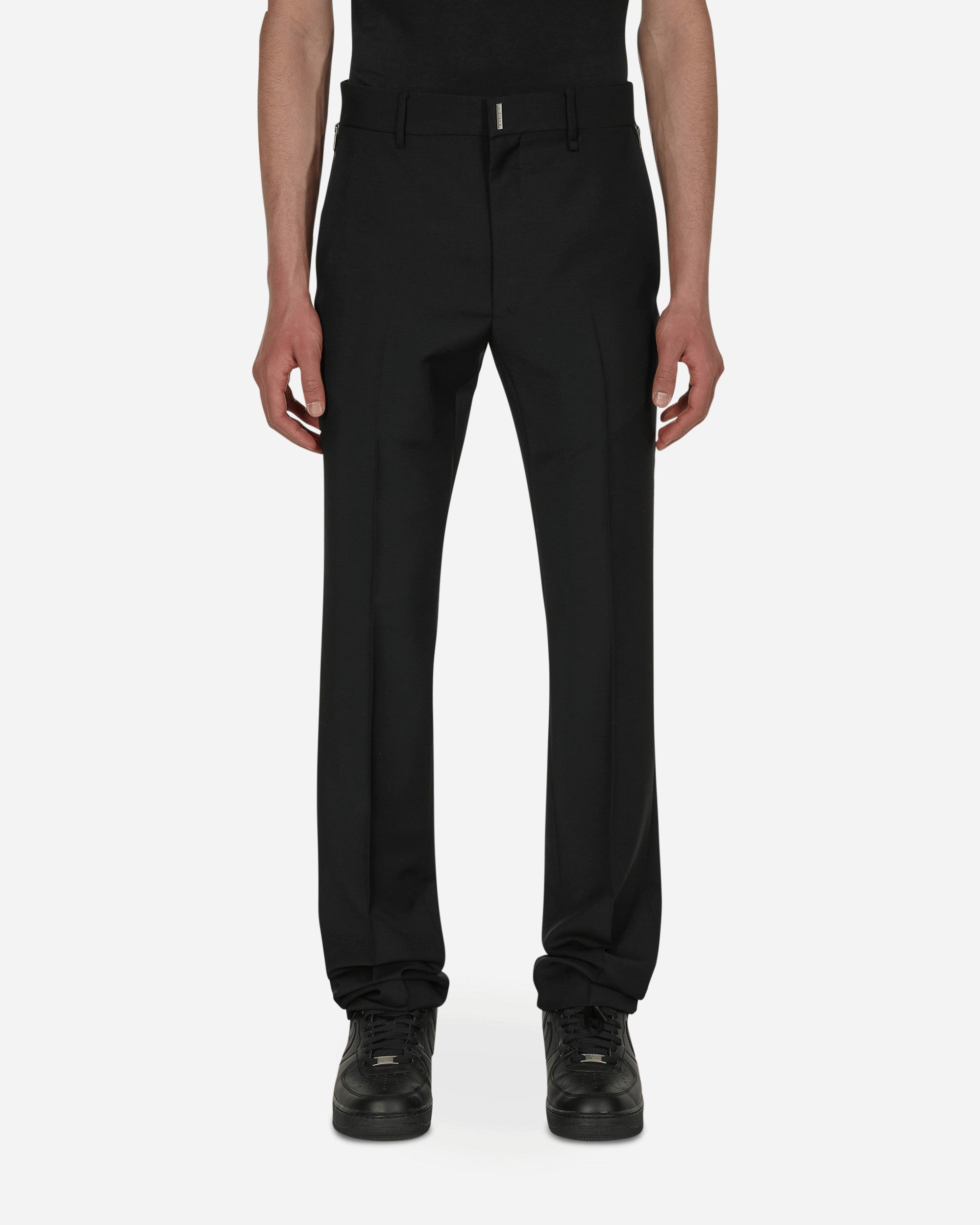 Givenchy Classic Fit Trousers W/ Zip Details Black/Silvery Pants Trousers BM50ZC100H 008