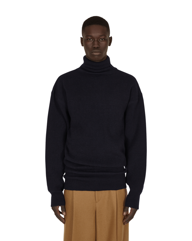 Hed Mayner Turtleneck Pullover Navy Knitwears Sweaters AW21K05NVY 001
