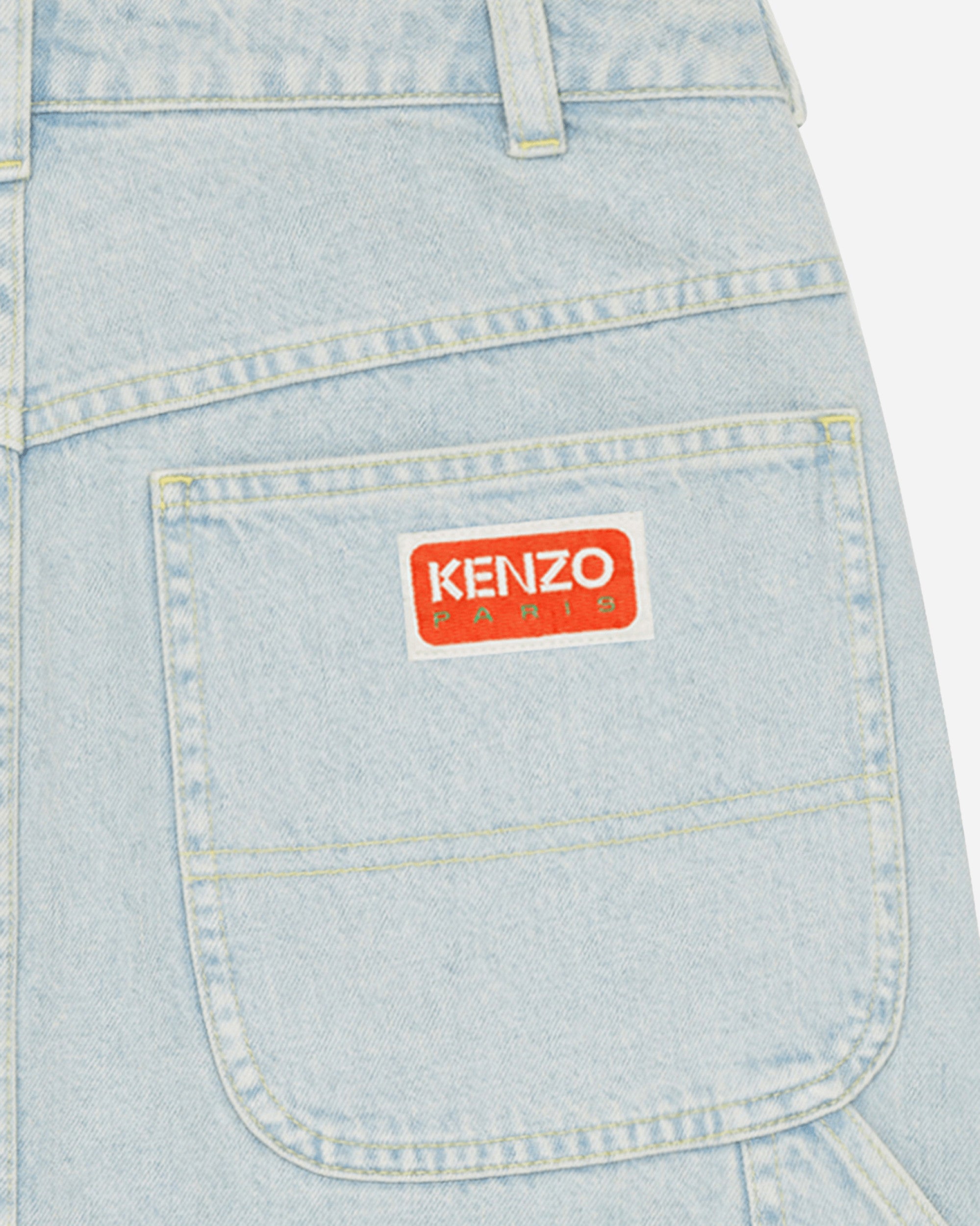 Kenzo Wmns Boke Crest Denim Workwear Midi Skirt Blue Ciel Shorts Denim FC52DJ266CEB  64