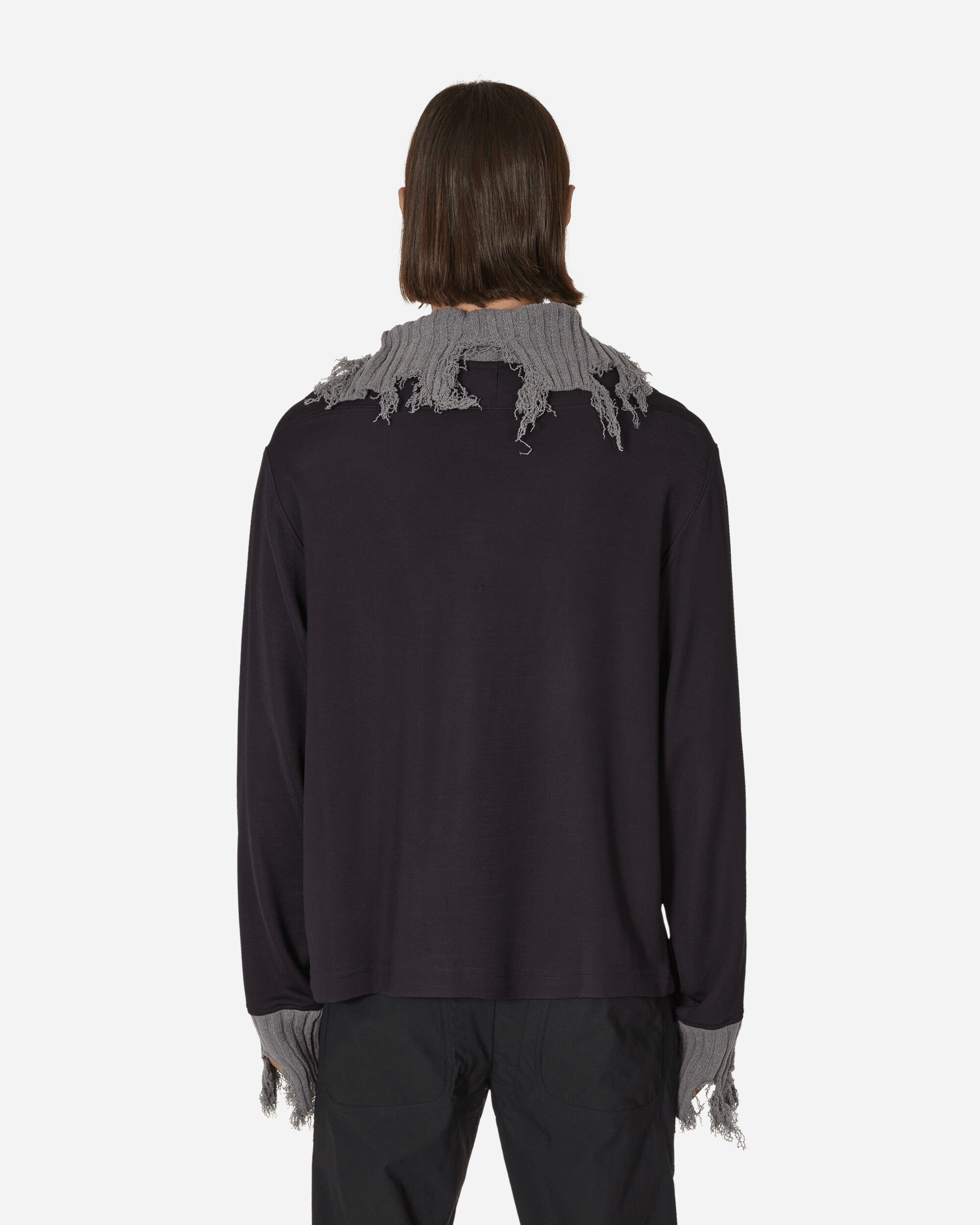 Kiko Kostadinov Cedid Rib Pullover Dark Blue/Ash Grey  Knitwears Sweaters KKSS23TP02-68  001