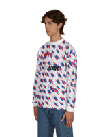 L'Art De L'Automobile All Over Mock Neck White T-Shirts Longsleeve KAR90PER 001