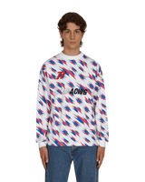 L'Art De L'Automobile All Over Mock Neck White T-Shirts Longsleeve KAR90PER 001