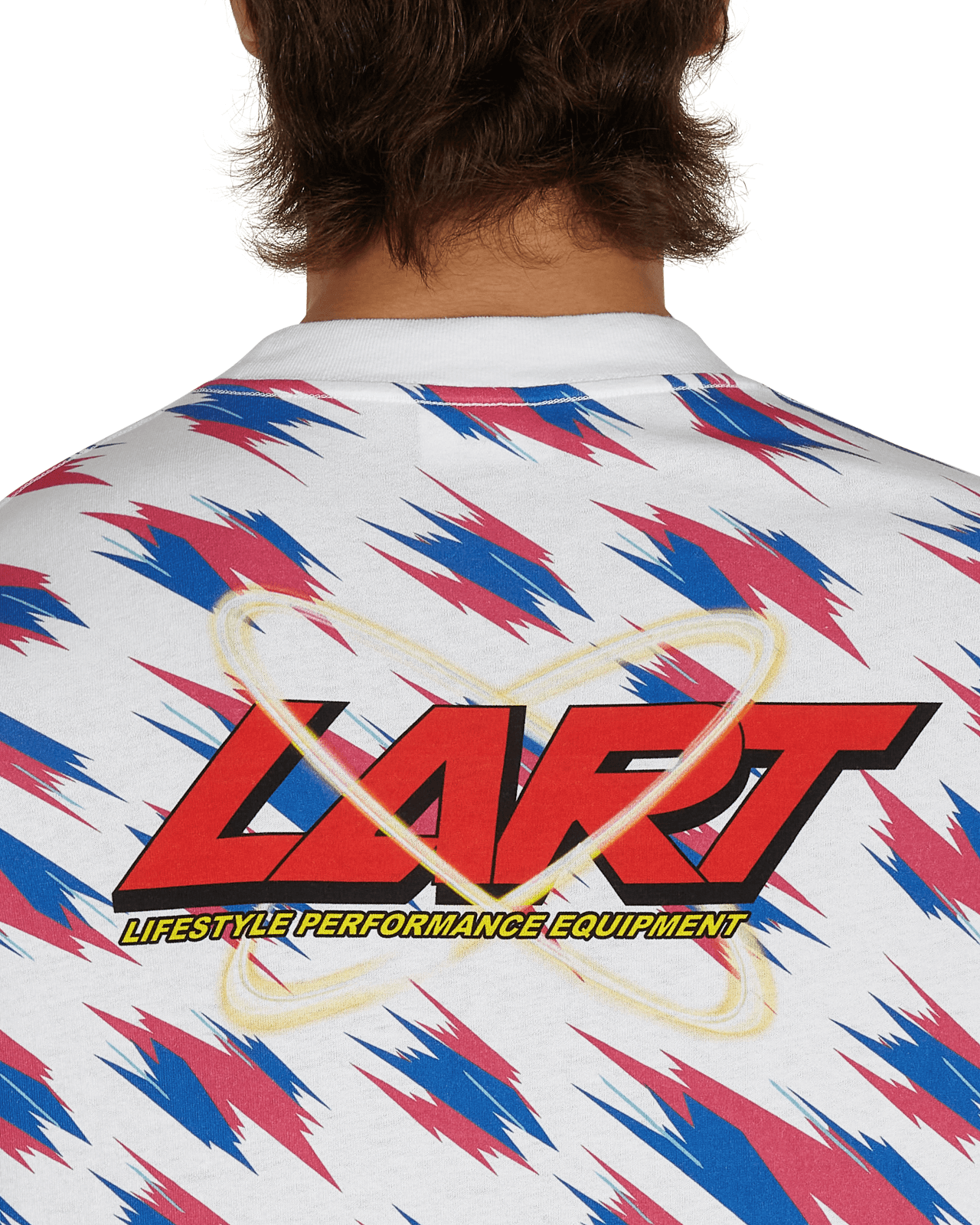 L'Art De L'Automobile All Over Mock Neck White T-Shirts Longsleeve KAR90PER 001