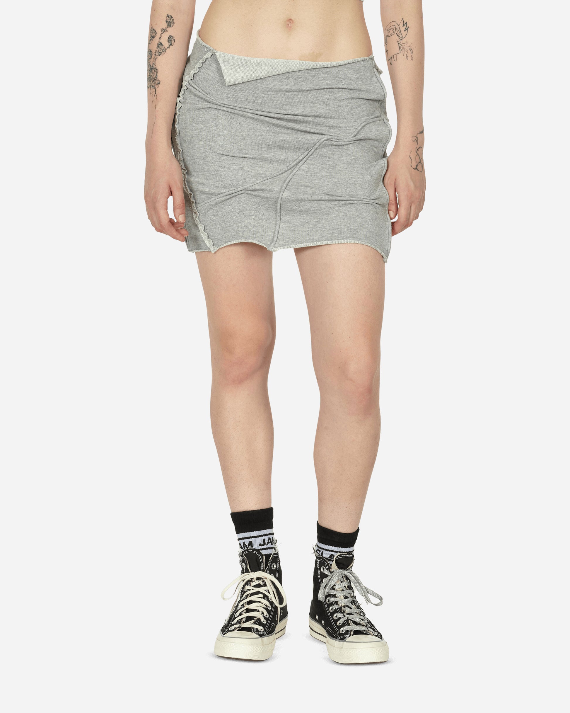 Mainline:RUS/Fr.CA/DE Wmns Grey Backloop Pleated Skirt With Piping Grey Skirts Mini EILEEN 2