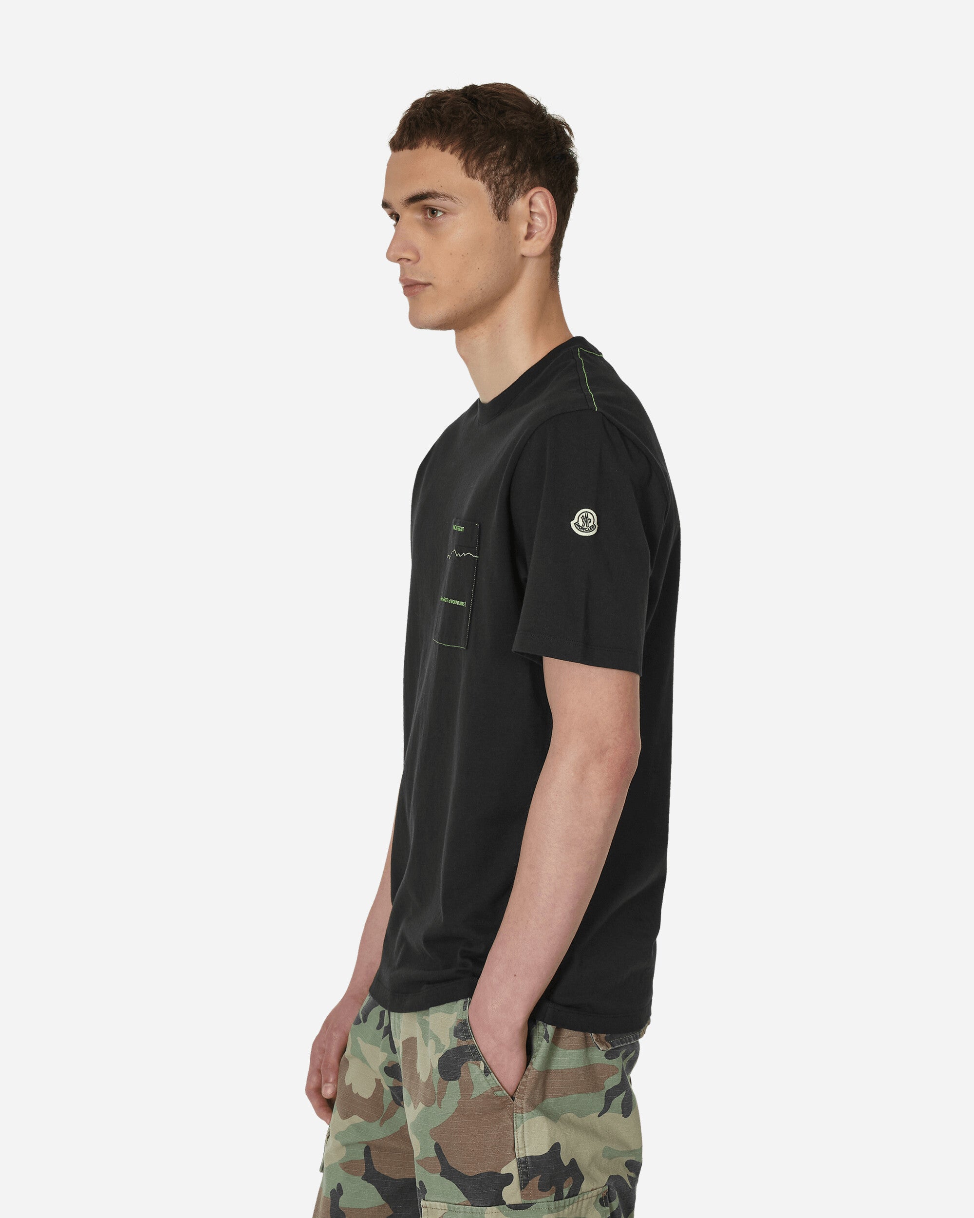 Moncler Genius T-Shirt X Fragment Black T-Shirts Shortsleeve 8C00005M3265 999
