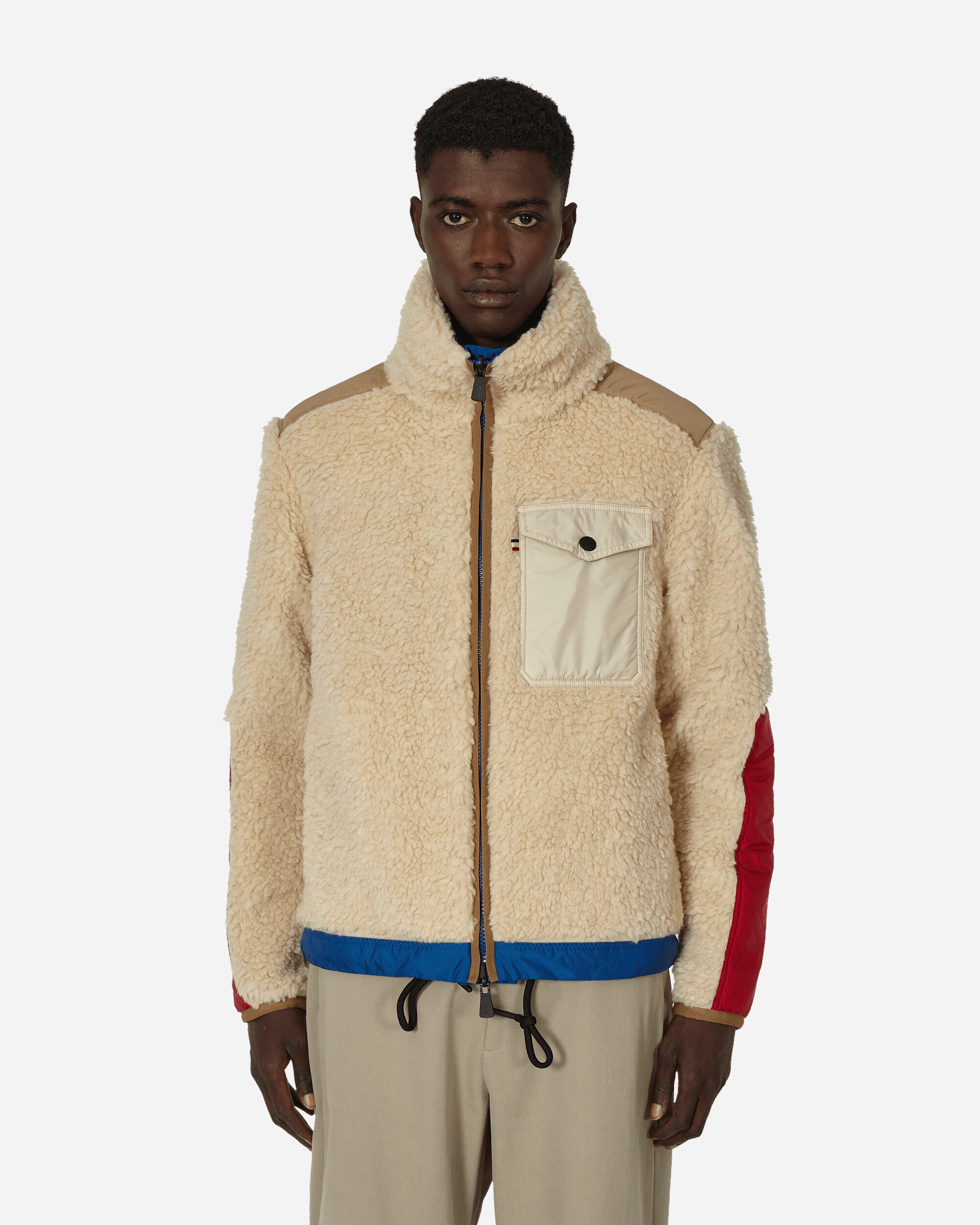 Plattiers Fleece Bomber Jacket Beige