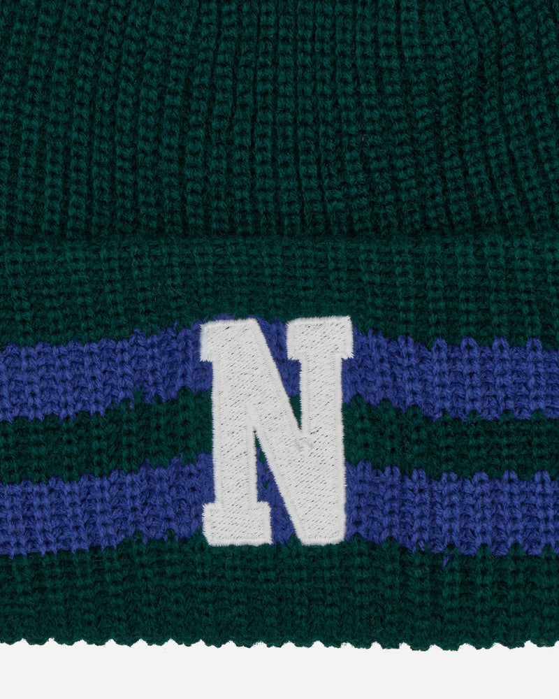 Noah Varsity Stripe Beanie Green Hats Beanies BN022FW22 GRN