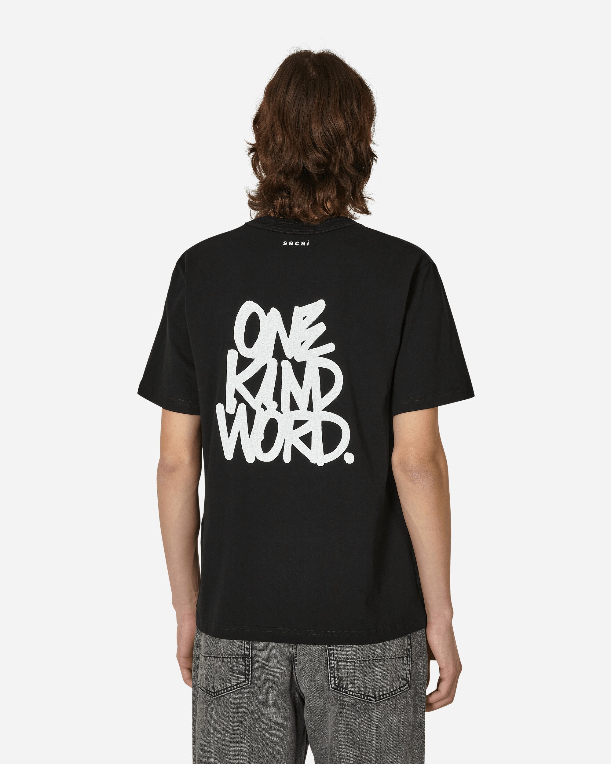 Sacai Eric Haze / Onekindword. T-Shirt Black T-Shirts Shortsleeve 23-0464S 001