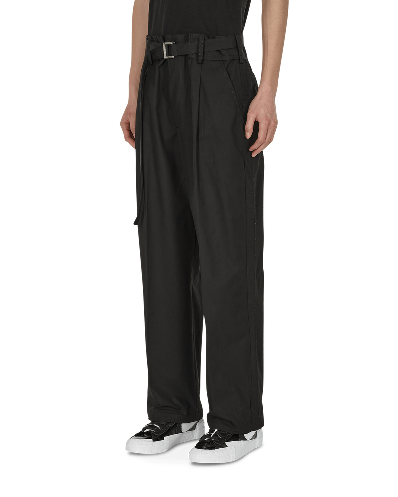 Sacai Cotton Weather Mix Pants Black Pants Trousers 22-02680M 001