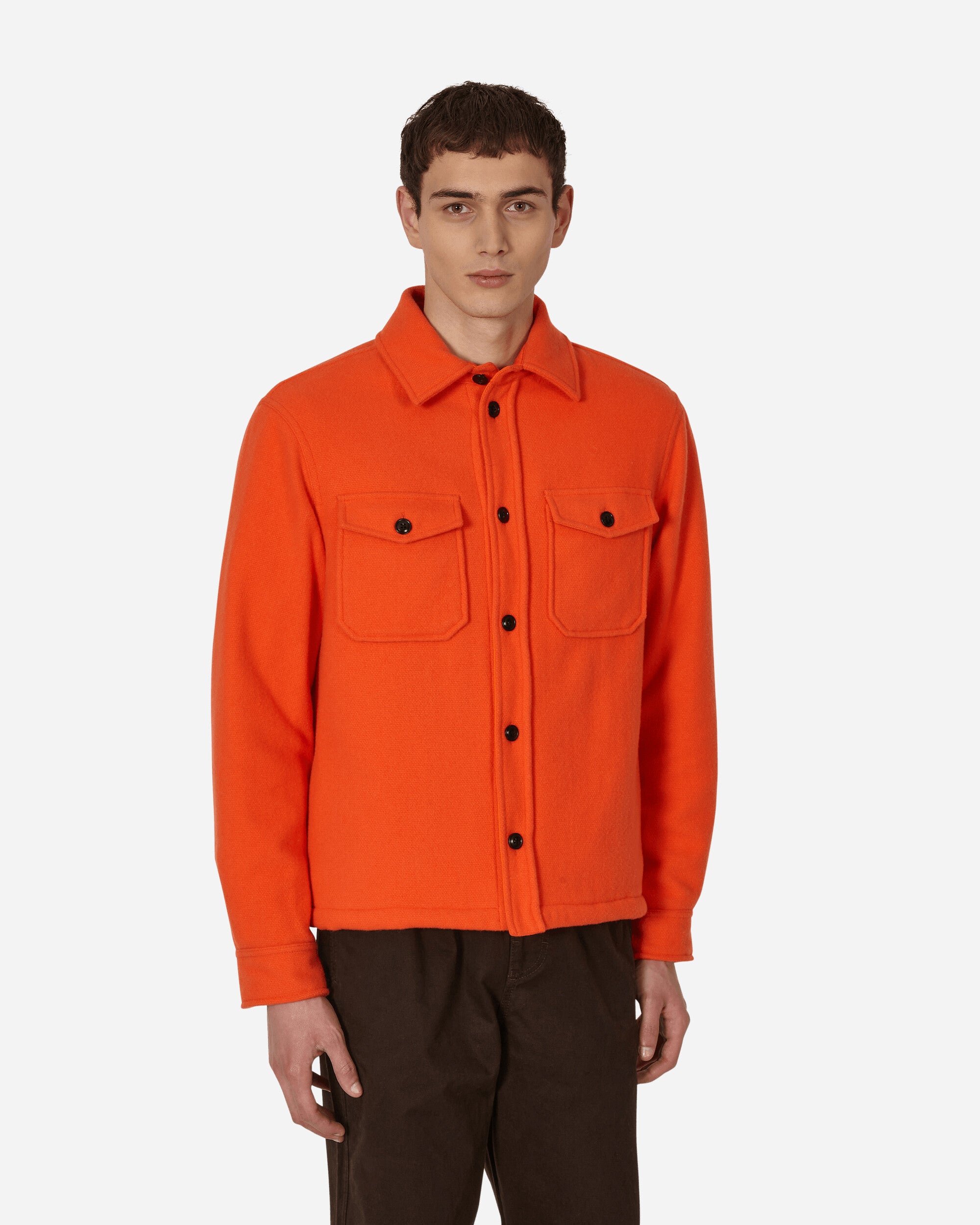 Woolrich Wool Overshirt Orange