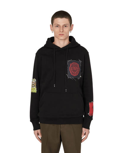 Slam Jam CCCP FEDELI ALLA LINEA - HOODED SWEATSHIRT WITH PATCHES BLACK Sweatshirts Hooded SJAUSW01JY02 BLK001