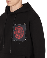 Slam Jam CCCP FEDELI ALLA LINEA - HOODED SWEATSHIRT WITH PATCHES BLACK Sweatshirts Hooded SJAUSW01JY02 BLK001