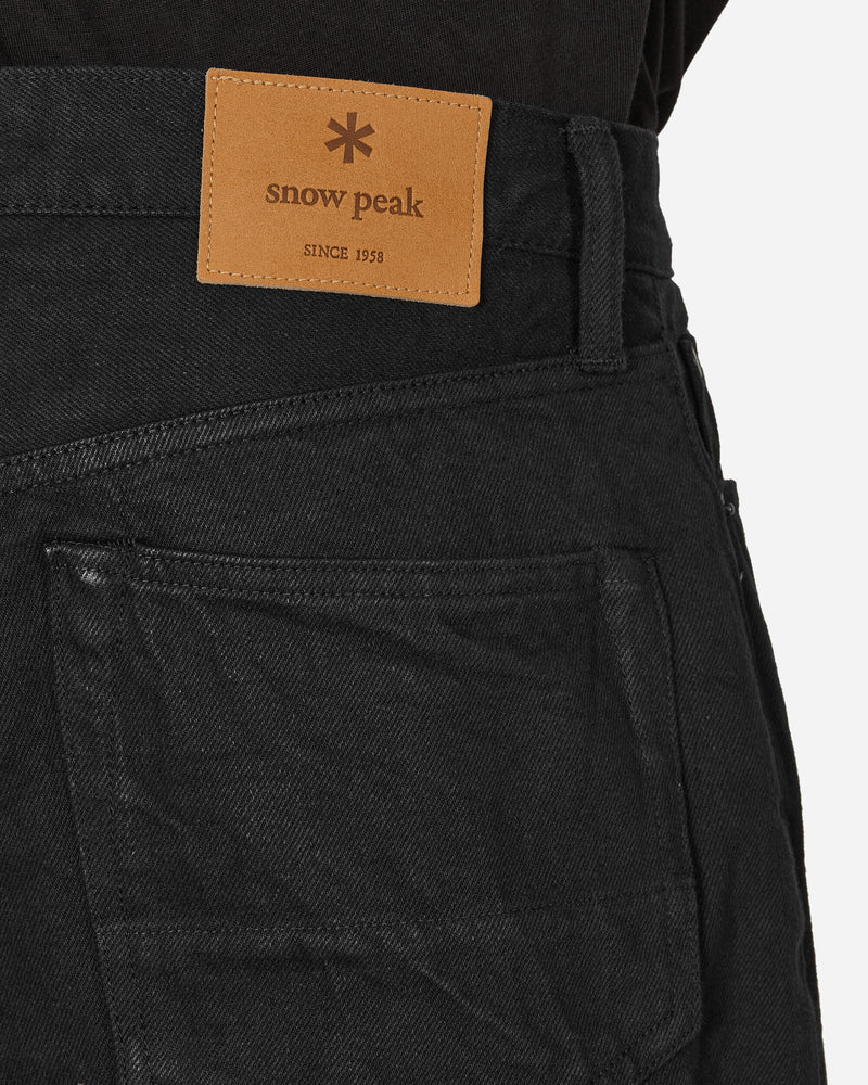Snow Peak Recycled Cotton 5 Pocket Denim (Regular) Black Pants Denim PA-21AU401 BLACK