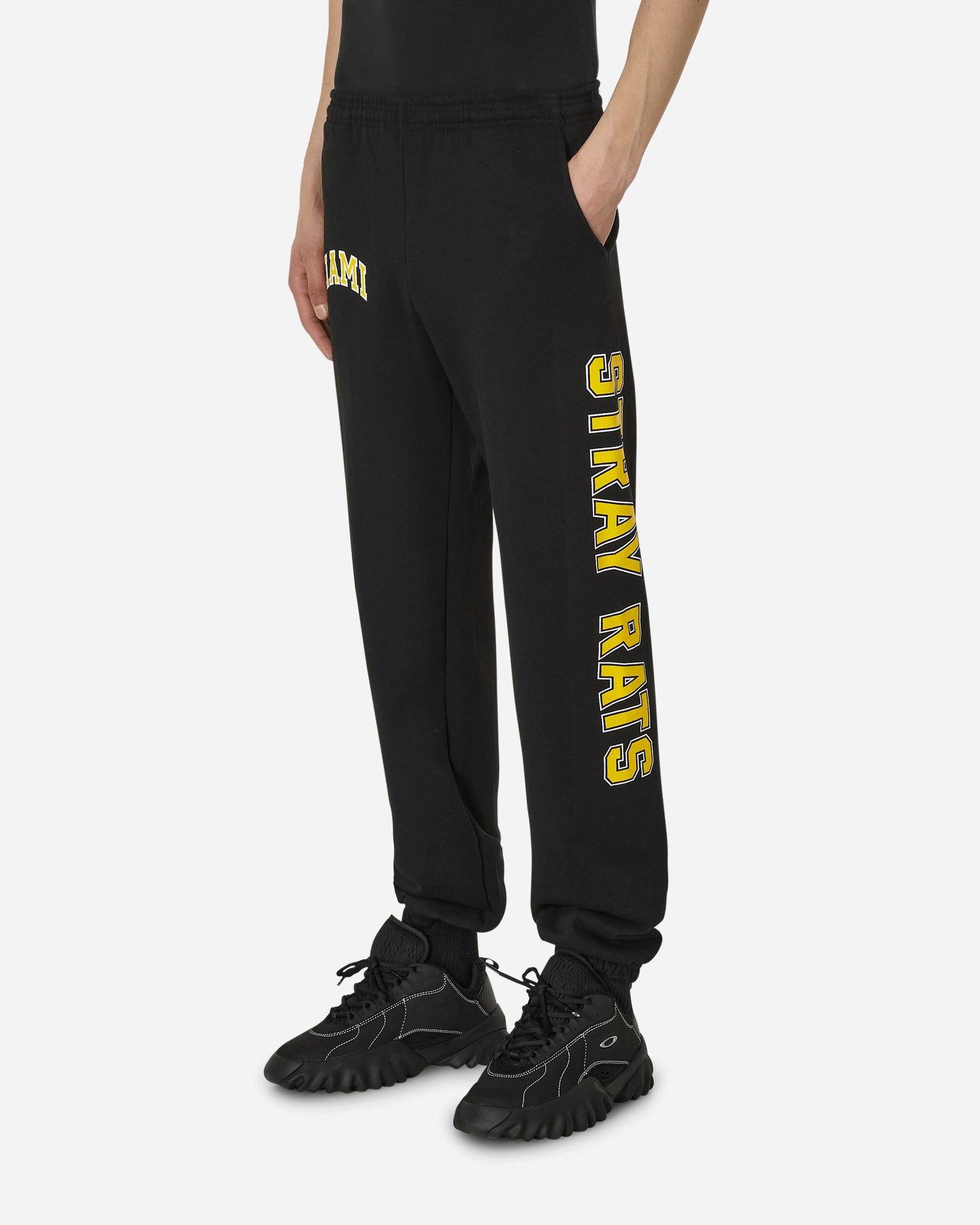 Stray Rats Miami Sweats Black Pants Sweatpants SRP1145 1