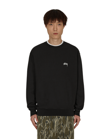 Stüssy Overdyed Crewneck Sweatshirt Black - Slam Jam® Official Store