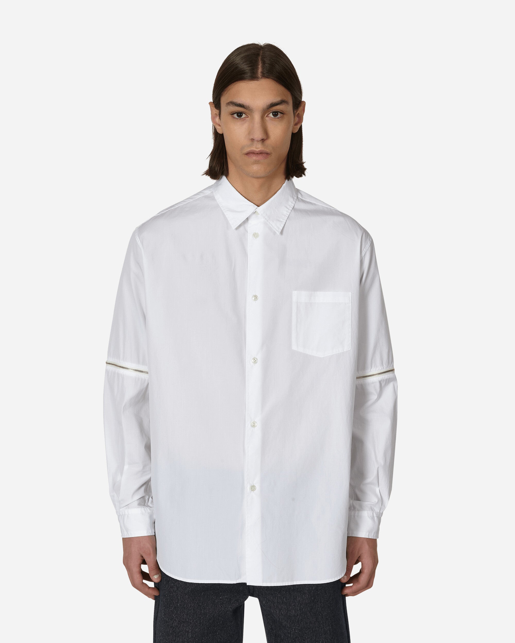 Undercover Zipper Shirt White Shirts Longsleeve Shirt UC1C4407-1 001