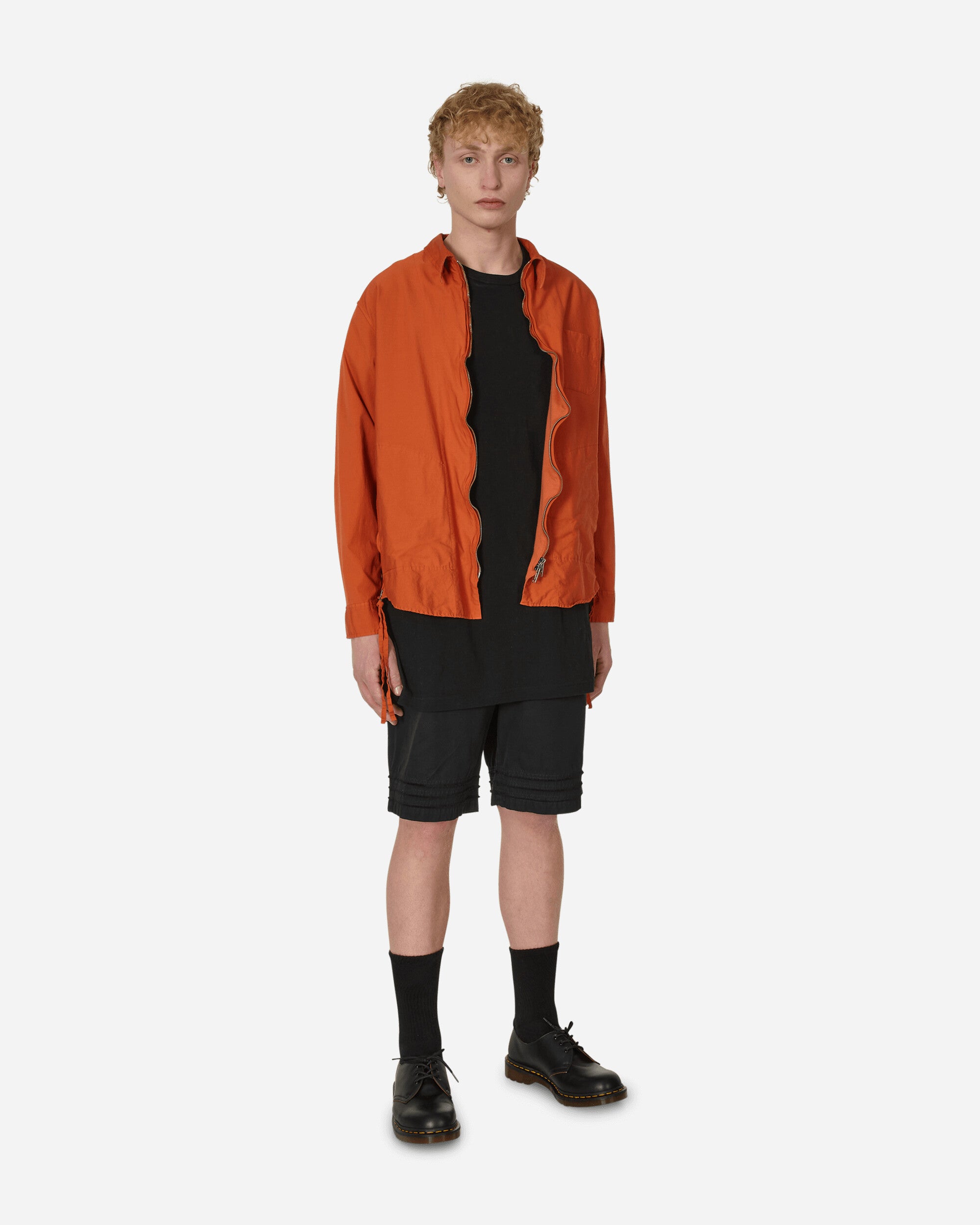 Zip Up Shirt Orange