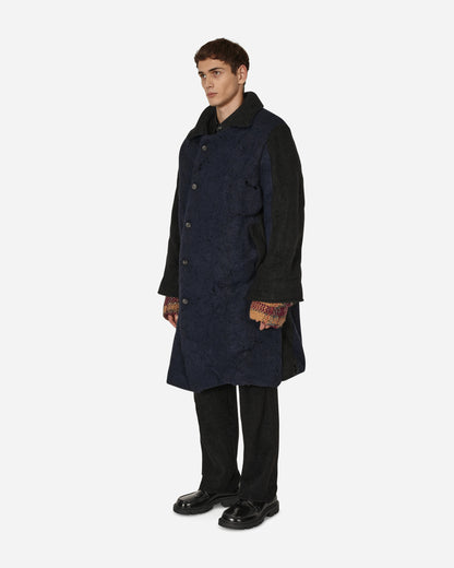 Vitelli Doomboh Coat With Layered Cuffs Black/Navy Coats and Jackets Coats DMB-D020 BBL