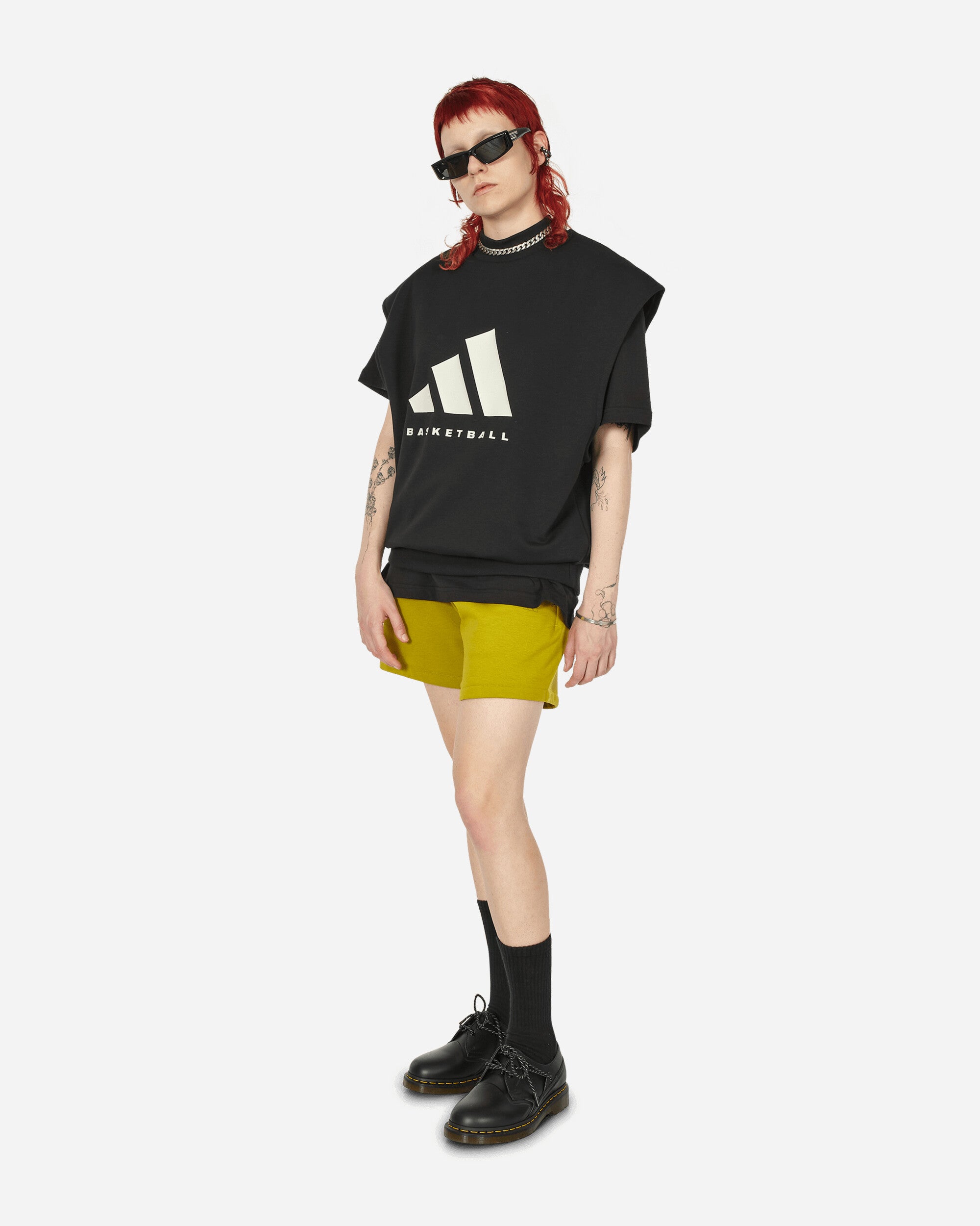 Basketball Sleeveless Crewneck Sweatshirt Black / Talc