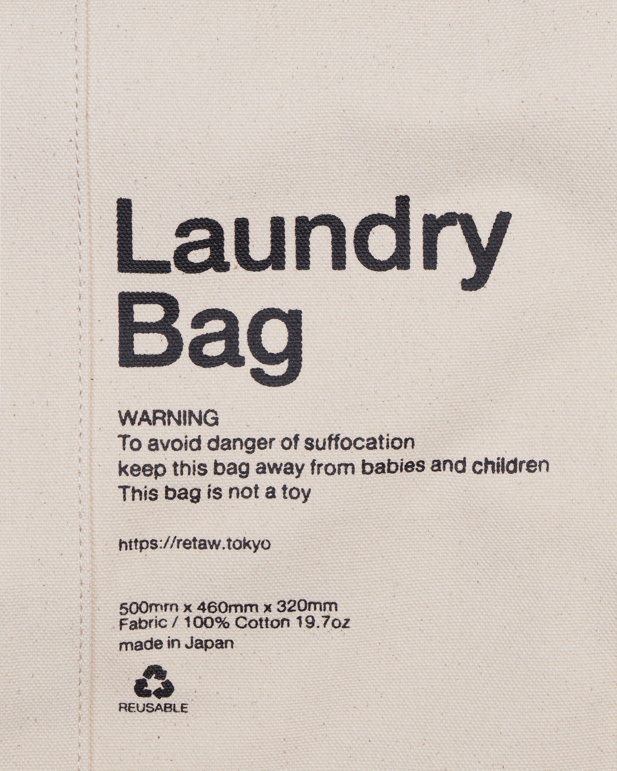 retaW Laudry Bag Logo White Bags and Backpacks Tote RTW-ACC-867 WHT